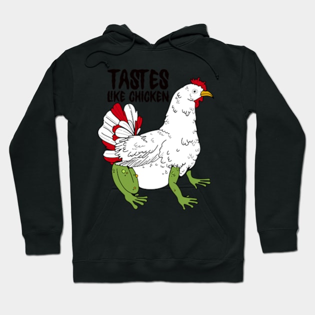 Tastes like chicken Hoodie by Eyeballkid-